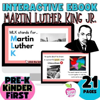 Preview of Martin Luther King Jr Digital eBook Read Aloud Interactive Fun Engaging MLK Day