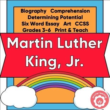 Preview of Martin Luther King, Jr. Biography Reading Writing and Art CCSS Grades 3-6