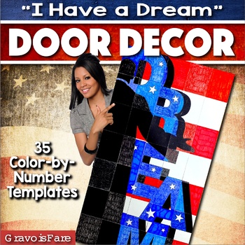 Preview of MLK Day and Black History Month Door Decor Activity: Collaborative Poster
