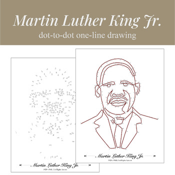 Preview of Martin Luther King Jr. Difficult Dot-to-Dot Art Activity | Black History | MLK