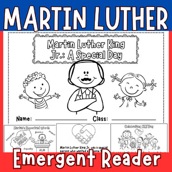 Preview of Martin Luther King Jr. Emergent Reader Book, BHM, Informational Reader