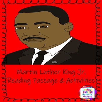Preview of Martin Luther King Jr. Reading Passage and Activities