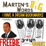Martin Luther King Jr. FREEBIE | I Have a Dream Bookmark |