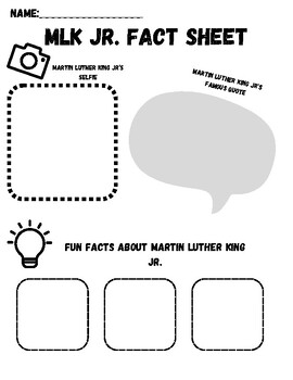 Preview of Martin Luther King Jr. Fact Sheet
