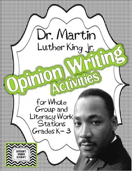 Preview of Martin Luther King Jr. Fact and Opinion Writing Activities K-3