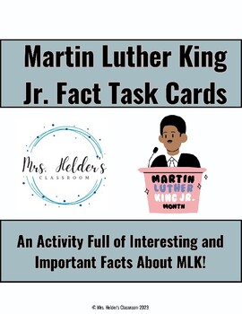 Preview of Martin Luther King Jr. Facts Task Cards