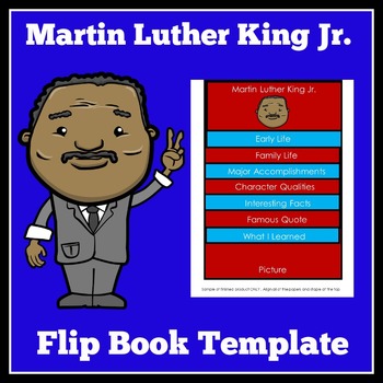 Preview of MARTIN LUTHER KING JR. ACTIVITY Biography Flip Book 1st 2nd 3rd 4th Grade