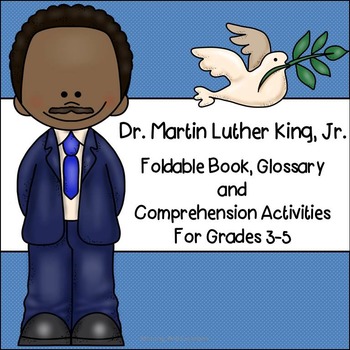 Preview of Martin Luther King, Jr. - Foldable Book, Glossary and Comprehension Activities