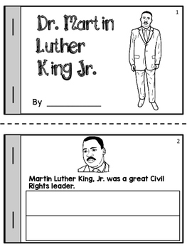 Martin Luther King Jr. Free Booklet by Dana's Wonderland | TPT