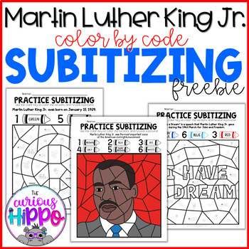 Preview of Martin Luther King Jr. Freebie subitizing