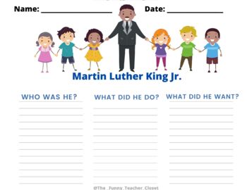 Preview of Martin Luther King Jr.- Graphic Organizer -Google Slides-Printable