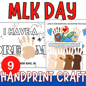 Preview of Black History Month Martin Luther King Jr. Handprint Craft , Keepsake Activities