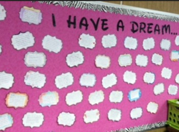 Preview of Martin Luther King Jr. I Have A Dream Bulletin Board Writing Activity