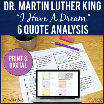 Preview of Dr Martin Luther King Jr I Have A Dream Interactive Guided Notes 