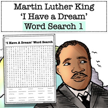Preview of Martin Luther King Jr. - 'I Have A Dream' - Word Search 1