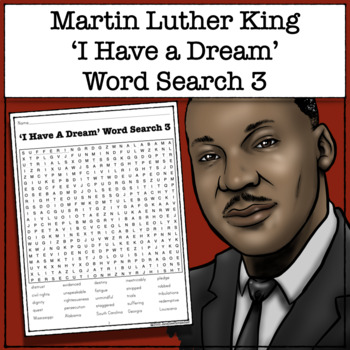 Preview of Martin Luther King Jr. - 'I Have A Dream' - Word Search 3
