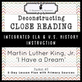 Preview of Martin Luther King, Jr. - 'I Have a Dream' - 5 Day Lesson Plan - ELA & Writing
