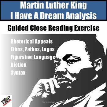 Preview of Martin Luther King Jr. I Have a Dream Close Reading Analysis Activities