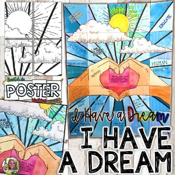 Preview of Martin Luther King Jr, "I Have a Dream" Collaborative Poster, Writing Activity