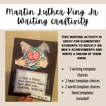 Preview of Martin Luther King Jr: I have a dream writing craftivity