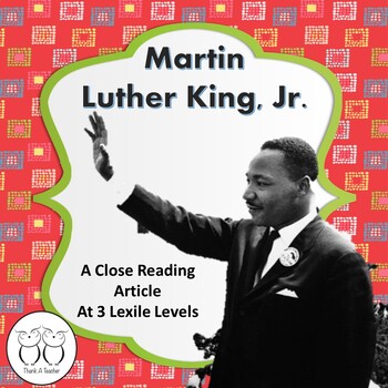 Preview of Martin Luther King Jr. Informational Text & Activities