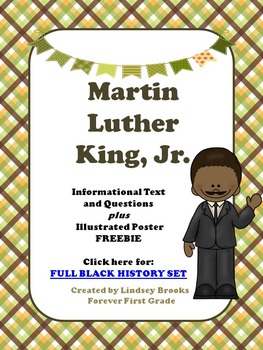 Preview of Martin Luther King, Jr. Informational Text and Poster FREEBIE
