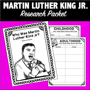 Preview of Martin Luther King Jr. Inquiry/Research Packet