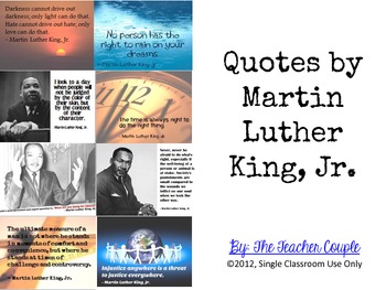 Preview of Martin Luther King, Jr. Inspirational Quotes