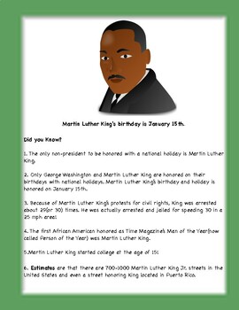Preview of Martin Luther King Jr: Interactive Notebook Activity