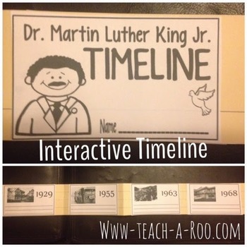 Preview of Martin Luther King Jr | Interactive Timeline and Caption Activity