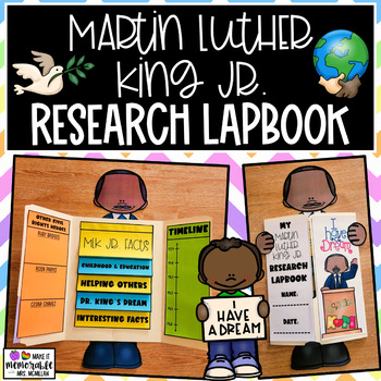 Preview of Martin Luther King Jr. Lapbook & Vocabulary [Research Project & Craft]