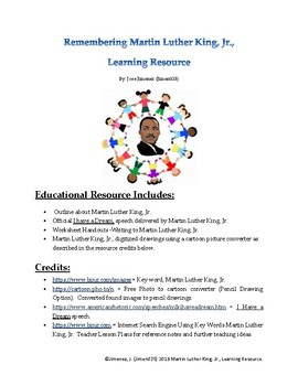 Preview of Martin Luther King, Jr., Learning Resource