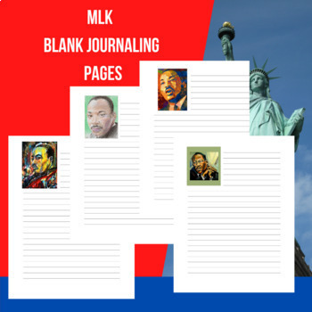 Preview of Martin Luther King Jr  Lined Journal Pages - MLK Blank Journaling Templates