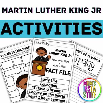 MARTIN LUTHER KING JR // LITERACY WRITING FOCUS by MrM'sInstaStuff