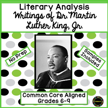 Preview of Martin Luther King, Jr. Literary Analysis