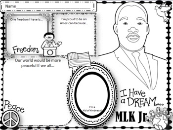 Martin Luther King Jr. (MLK) Activity Mat by Cara's Creative Playground