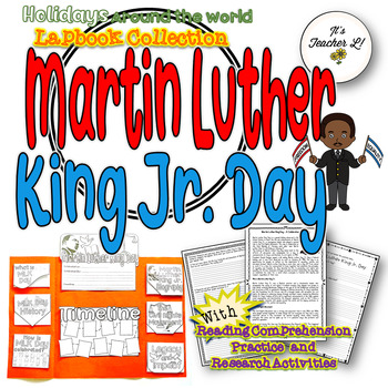 Preview of Martin Luther King Jr. | MLK Day Lapbook with Reading Comprehension Activities