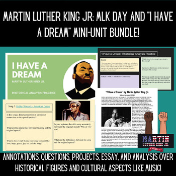 Preview of Martin Luther King Jr: MLK Day and "I Have a Dream" Mini-Unit BUNDLE!