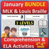Martin Luther King Jr MLK Day and Louis Braille January Re