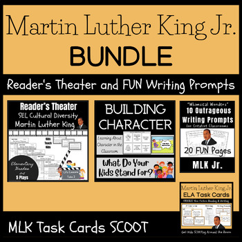 Preview of Martin Luther King MLK Task Cards, Reader's Theater & Character Building BUNDLE