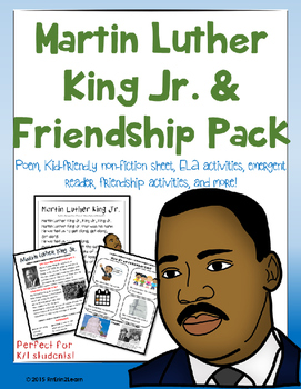 Martin Luther King Jr. MLK Kindergarten, First Grade or Pre-school