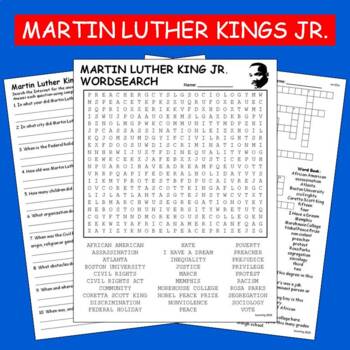 Preview of Martin Luther King Jr. MLK Packet