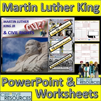Preview of Martin Luther King Jr. MLK PowerPoint Quiz Lesson