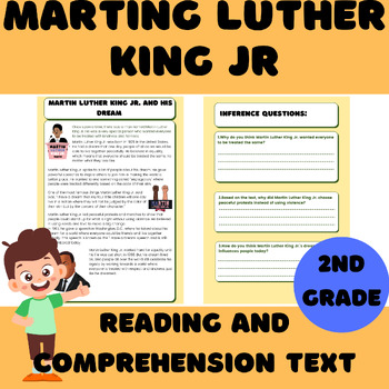 Preview of Martin Luther King Jr MLK Reading Comprehension | reading comprehension