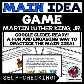 Preview of Martin Luther King, Jr. Main Idea Game: Google Slides Ready