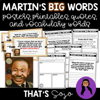 Preview of Martin Luther King Jr. | Martin's Big Words Book Companion Activities