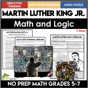 Preview of Martin Luther King Jr Math and Logic Puzzle | Martin Luther Jr Activities