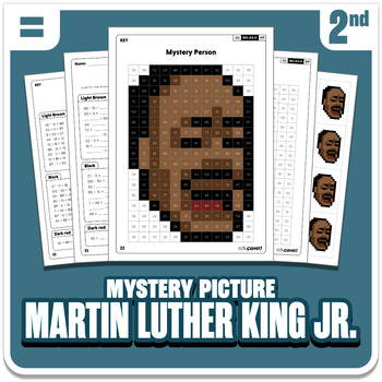 Preview of Martin Luther King Jr. - Math Mystery Picture Grade 2: Operations
