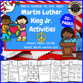 Preview of Martin Luther King Jr. Math + Literacy PreK Kindergarten First TK Black History