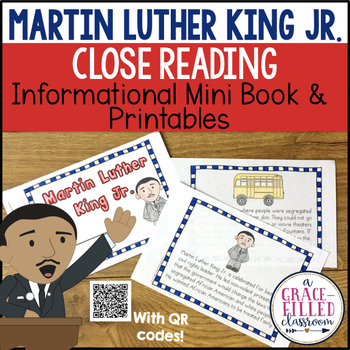 Preview of Martin Luther King Jr. Activities - Mini-Book, Comprehension, and Printables